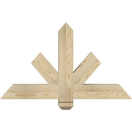 Ekena Millwork Kennewick Rough Sawn Timber Gable Bracket, Douglas Fir, 36"W x 21"H x 4"D x 4"F, 14/12 Pitch GBW036X21X0404KEN00RDF